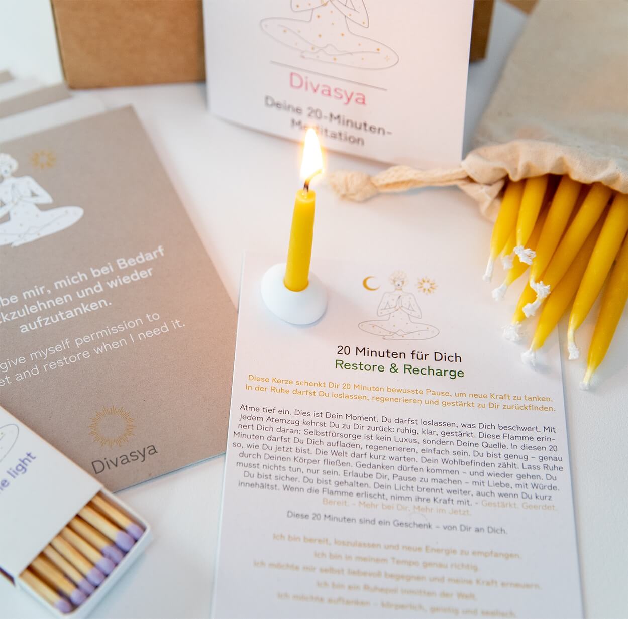Kerzenhalter minimalistisch und stilvoll – perfekt für das tägliche Achtsamkeits-Ritual.